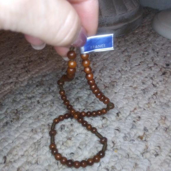 Vintage COCO Made In France Genuine Nut Crucifix - Picture 3 of 6